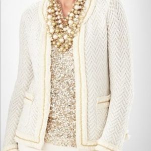 EUC Chico’s 3 sz 16 ivory gold knit cardigan